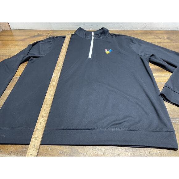 Waggle Golf Half Zip Pullover Mens XL Black Performance Stretch Rooster - Picture 7 of 12
